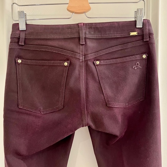 DL1961 Emma burgundy ombré waxed skinny jeans - Picture 7 of 8